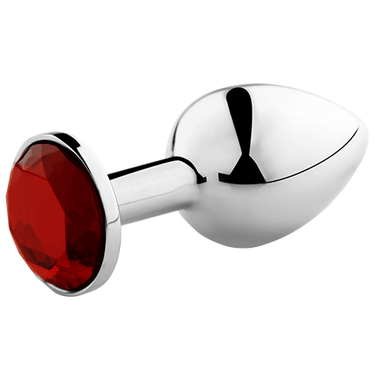 Plug anale in metallo conica in alluminio rosso per sensazioni intense